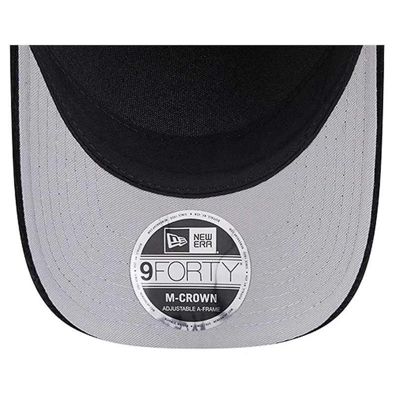 Casquette ajustable 9FORTY A-Frame noire en velours côtelé des Steelers de Pittsburgh de New Era pour homme