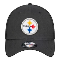 Casquette New Era noire Pittsburgh Steelers Core Team 39THIRTY Flex pour homme