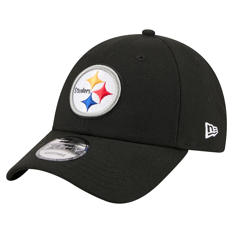 Men's New Era  Black Pittsburgh Steelers Core Team 9FORTY Adjustable Hat