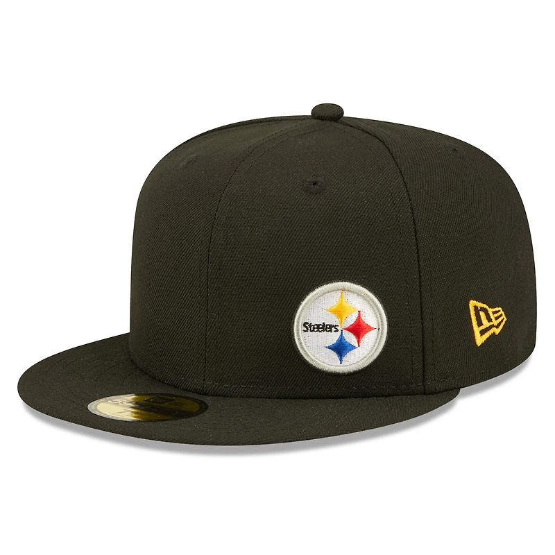 Casquette ajustée 59FIFTY Flawless des Pittsburgh Steelers New Era pour homme, noire