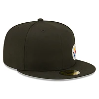 Casquette ajustée 59FIFTY Flawless des Pittsburgh Steelers New Era pour homme, noire