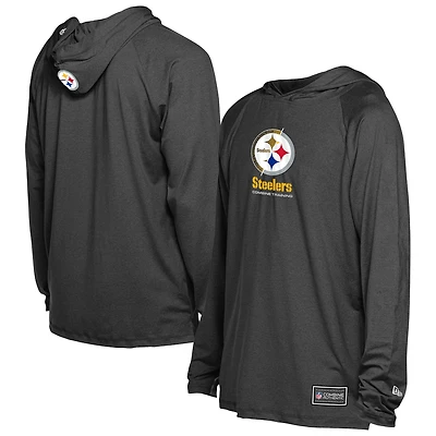 Sweat à capuche fonctionnel noir New Era pour homme, motif fandom des Pittsburgh Steelers