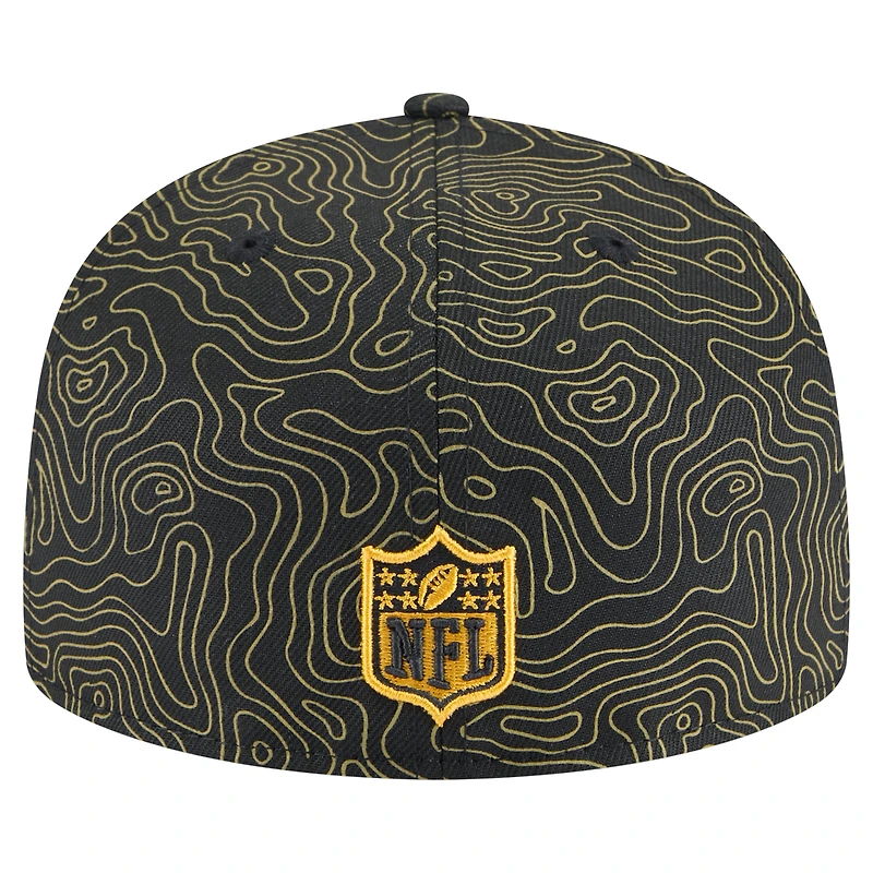 Men's New Era Black Pittsburgh Steelers Geo 59FIFTY Fitted Hat