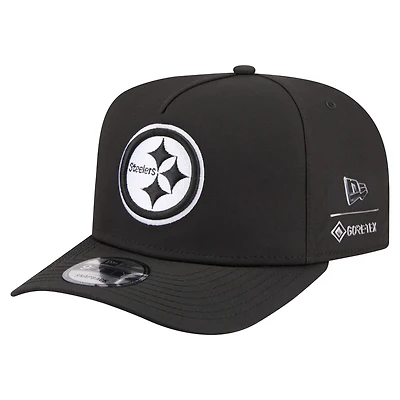 Men's New Era  Black Pittsburgh Steelers Gore-Tex A-Frame 9FIFTY Adjustable Hat