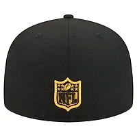Men's New Era  Black Pittsburgh Steelers Group Chat 59FIFTY Fitted Hat