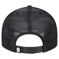 Casquette à visière basse 9FIFTY Snapback noire des Steelers de Pittsburgh de New Era pour homme