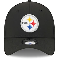 Casquette flexible principale 39THIRTY des Pittsburgh Steelers New Era noire pour hommes