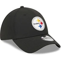 Men's New Era Black Pittsburgh Steelers  Main 39THIRTY Flex Hat