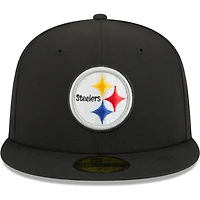 Men's New Era Black Pittsburgh Steelers  Main 59FIFTY Fitted Hat