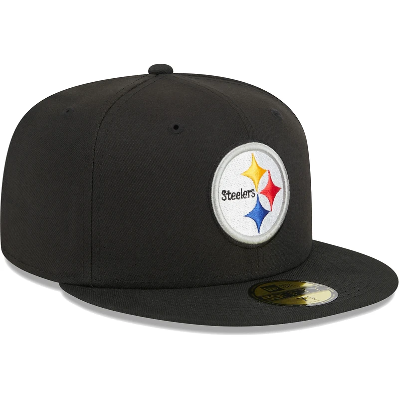 Men's New Era Black Pittsburgh Steelers  Main 59FIFTY Fitted Hat