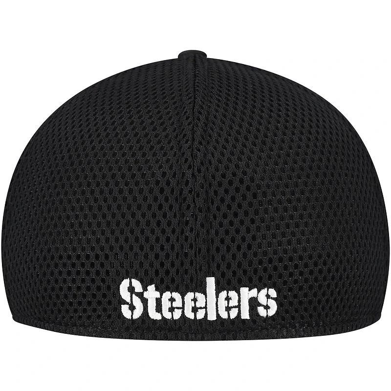 Men's New Era Black Pittsburgh Steelers Main Neo 39THIRTY Flex Hat