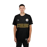 T-shirt de match New Era noir pour homme des Steelers Pittsburgh