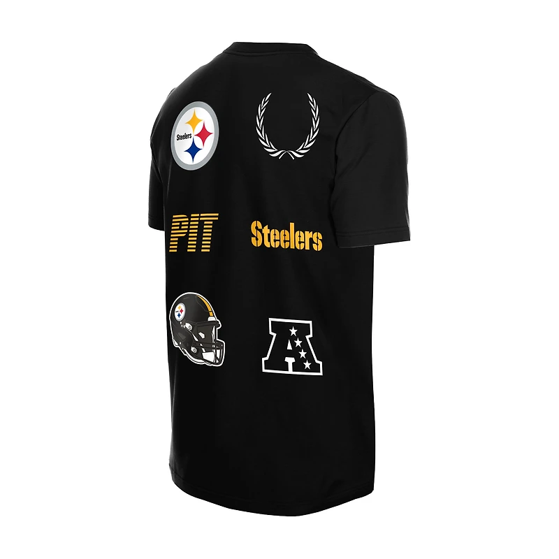 Men's New Era  Black Pittsburgh Steelers Match T-Shirt