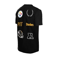 Men's New Era  Black Pittsburgh Steelers Match T-Shirt