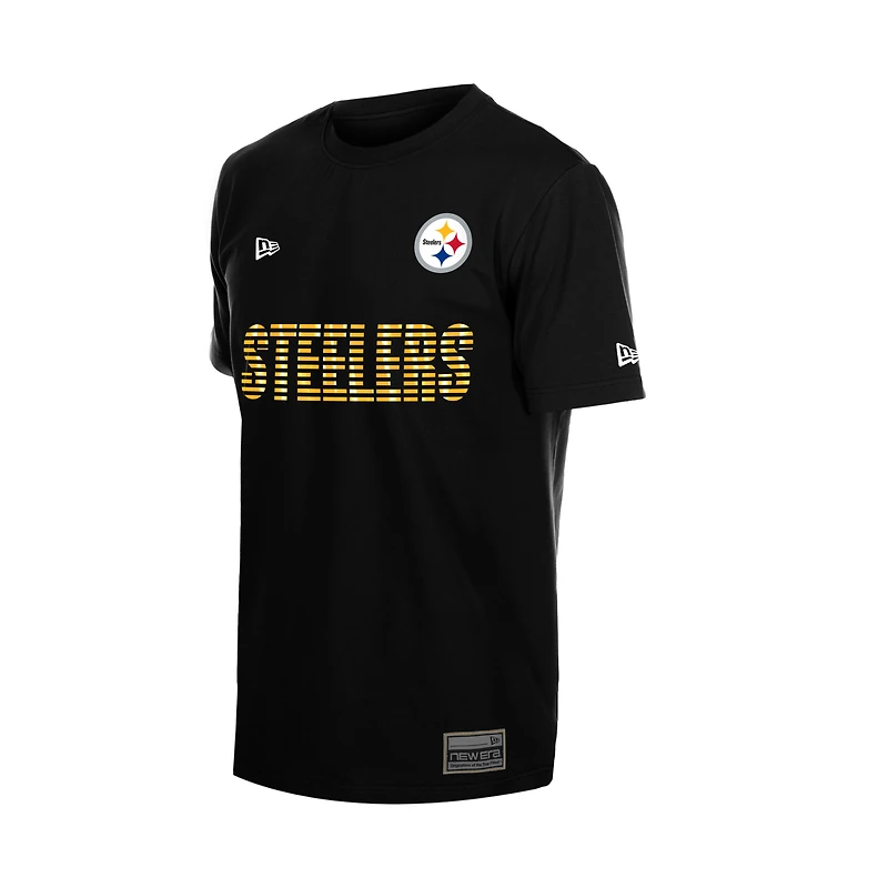 T-shirt de match New Era noir pour homme des Steelers Pittsburgh