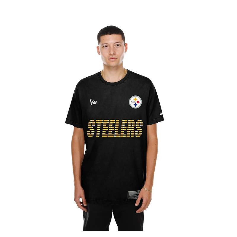 Men's New Era  Black Pittsburgh Steelers Match T-Shirt