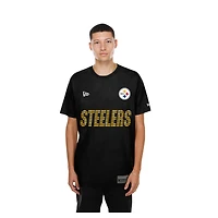 Men's New Era  Black Pittsburgh Steelers Match T-Shirt