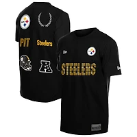 Men's New Era  Black Pittsburgh Steelers Match T-Shirt