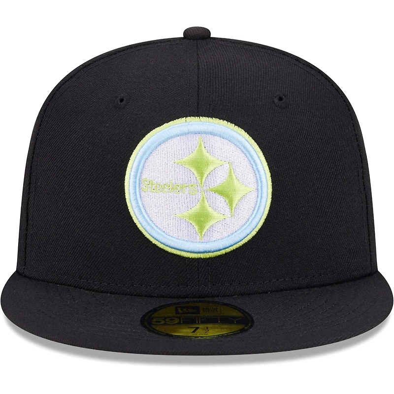 Casquette ajustée 59FIFTY pour homme des Pittsburgh Steelers de New Era, noire