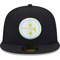 Casquette ajustée 59FIFTY pour homme des Pittsburgh Steelers de New Era, noire