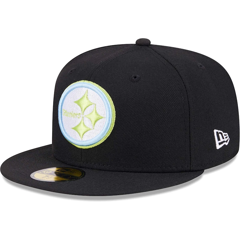 Casquette ajustée 59FIFTY pour homme des Pittsburgh Steelers de New Era, noire
