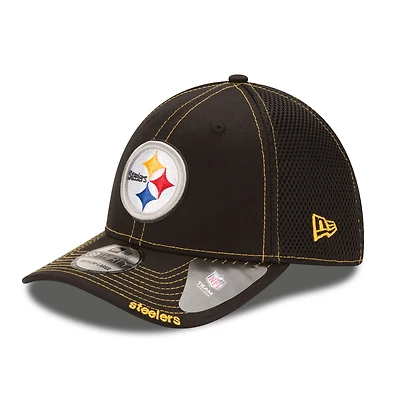 Casquette Flex New Era Pittsburgh Steelers Neo 39THIRTY pour homme, noire