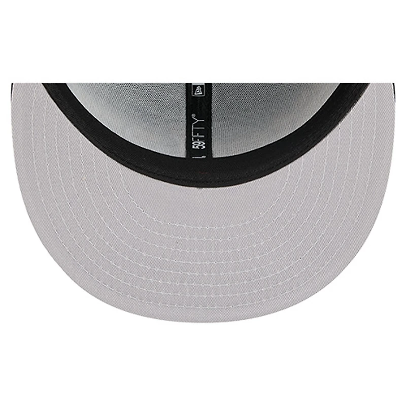 Men's New Era  Black Pittsburgh Steelers Overlap Wordmark 59FIFTY Fitted Hat