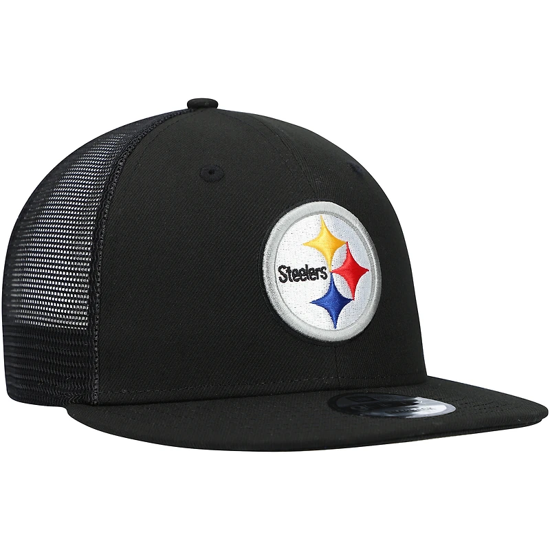 Men's New Era Black Pittsburgh Steelers Shade Trucker 9FIFTY Snapback Hat