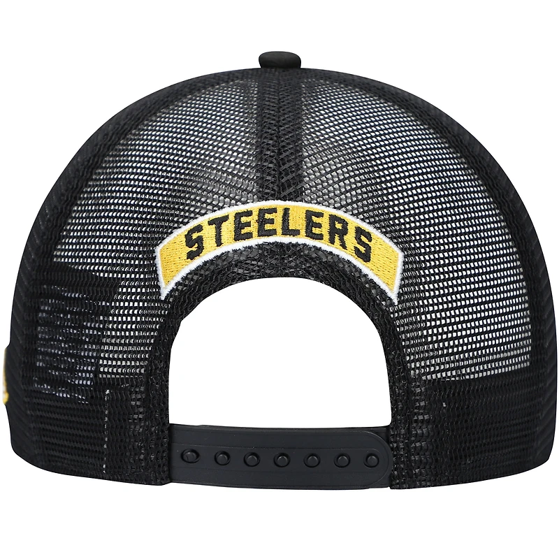 Men's New Era Black Pittsburgh Steelers Shade Trucker 9FIFTY Snapback Hat