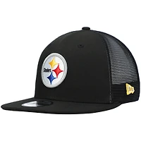 Men's New Era Black Pittsburgh Steelers Shade Trucker 9FIFTY Snapback Hat