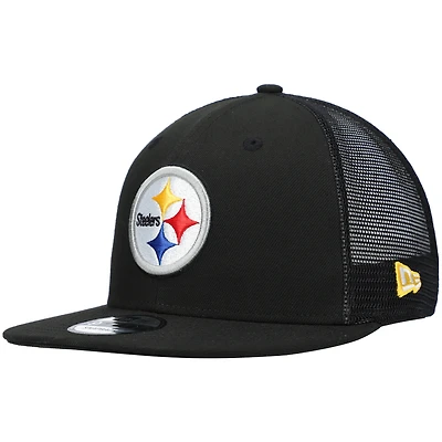 Casquette trucker New Era 9FIFTY noire Pittsburgh Steelers Shade pour homme