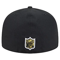 Men's New Era Black Pittsburgh Steelers Soutache 59FIFTY Fitted Hat