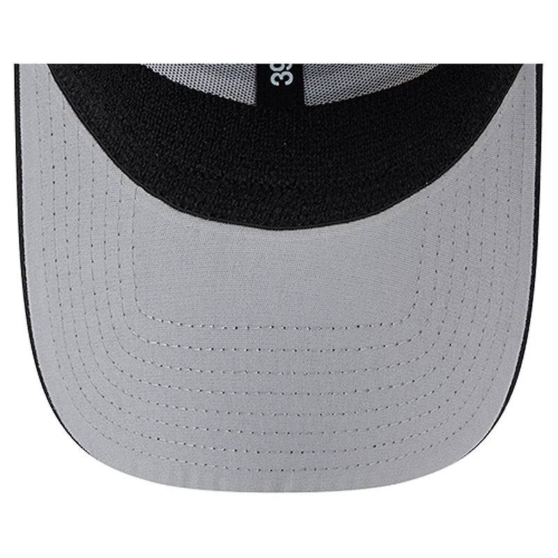 Casquette 39THIRTY Flex noire à rayures des Pittsburgh Steelers de New Era pour homme