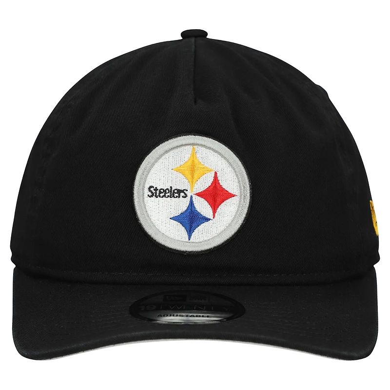 Casquette ajustable noire New Era Pittsburgh Steelers Team 19TWENTY pour homme