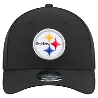 Casquette ajustable 9FORTY M-Crown noire New Era pour homme, collection Team Steelers