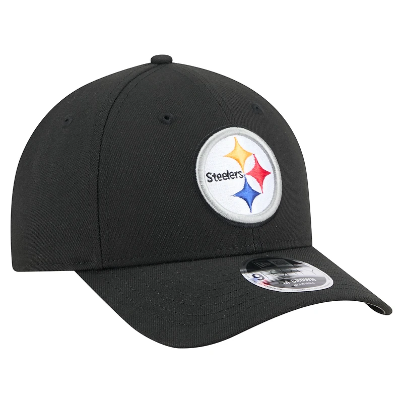 Men's New Era  Black Pittsburgh Steelers Team Collection 9FORTY M-Crown Adjustable Hat