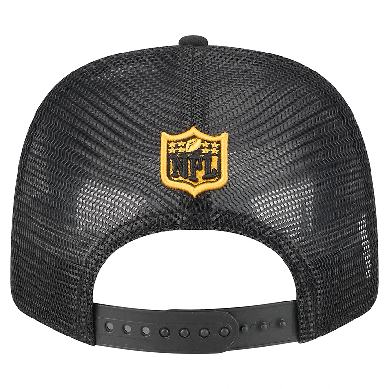 Casquette ajustable extensible à boutons-pression New Era noire Pittsburgh Steelers Team Collection 9SEVENTY pour homme