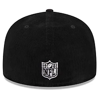 Casquette ajustée 59FIFTY en velours côtelé noir Pittsburgh Steelers New Era pour hommes