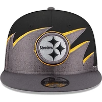 Casquette Snapback Tidal 9FIFTY Pittsburgh Steelers New Era noire pour homme