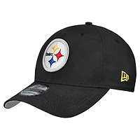 Men's New Era  Black Pittsburgh Steelers Tonal Camo 39THIRTY Stretch Fit Hat