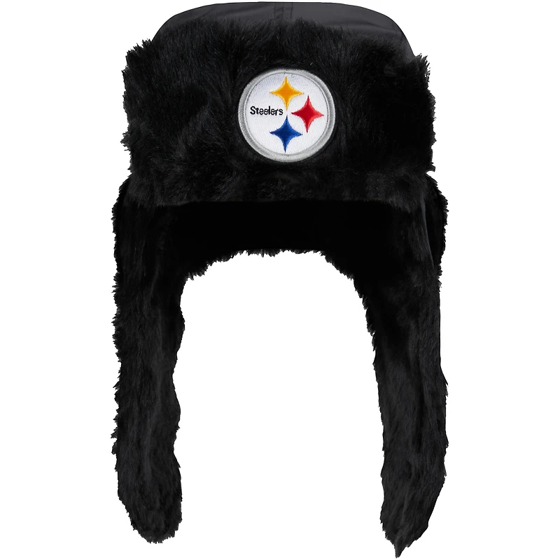 Casquette de trappeur noire Pittsburgh Steelers New Era pour hommes