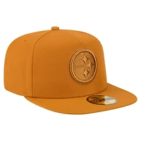 Men's New Era  Brown Pittsburgh Steelers Color Pack A-Frame 59FIFTY Fitted Hat