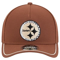 Men's New Era  Brown Pittsburgh Steelers Motorsport 9FORTY Adjustable Hat