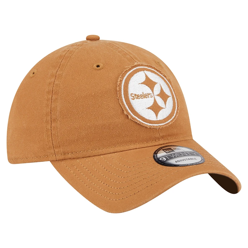 Casquette ajustable 9TWENTY marron des Pittsburgh Steelers de New Era pour homme
