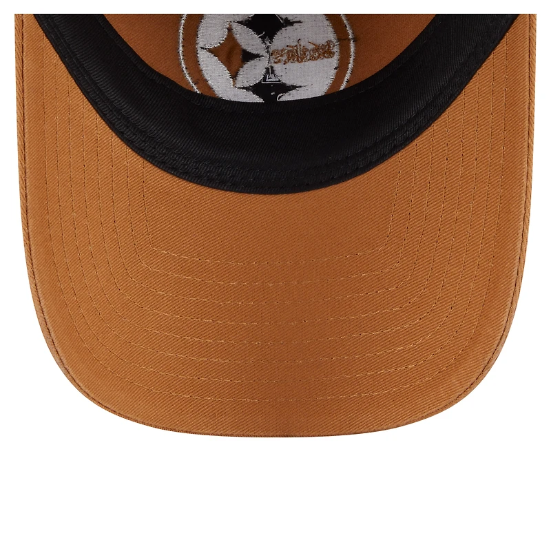 Men's New Era Brown Pittsburgh Steelers  Stamp 9TWENTY Adjustable Hat