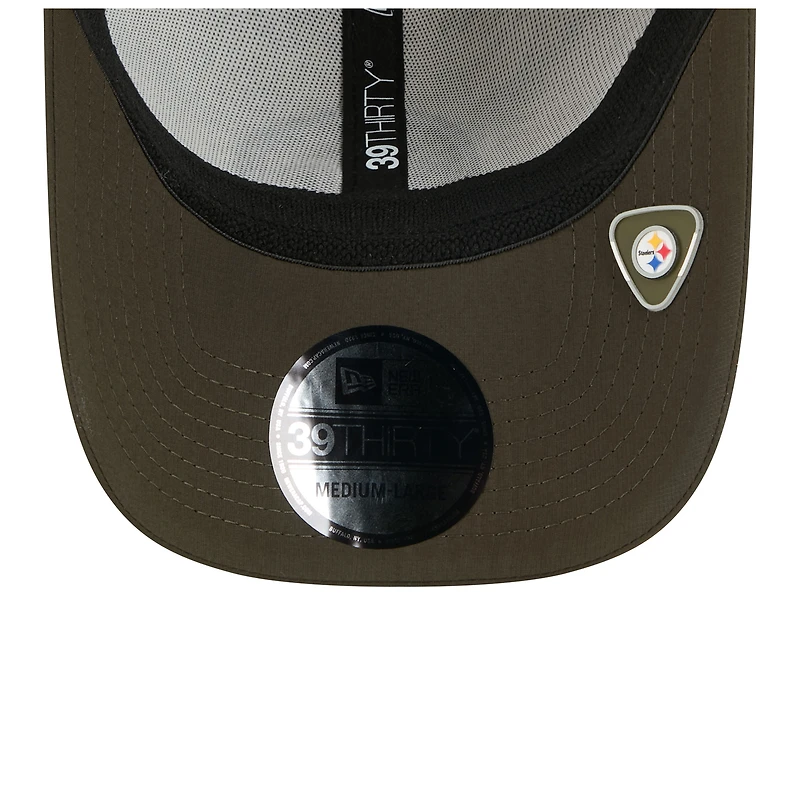 Men's New Era  Camo/Dark Green Pittsburgh Steelers 2025 Salute to Service 39THIRTY Flex Hat