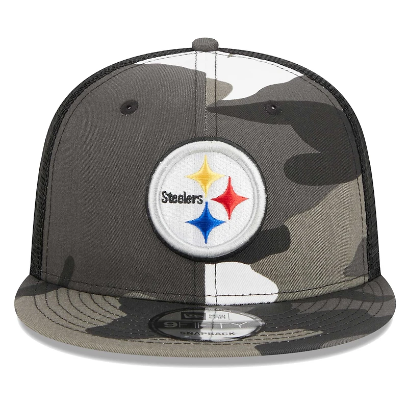 Casquette Snapback 9FIFTY Dark Trucker des Pittsburgh Steelers New Era pour hommes