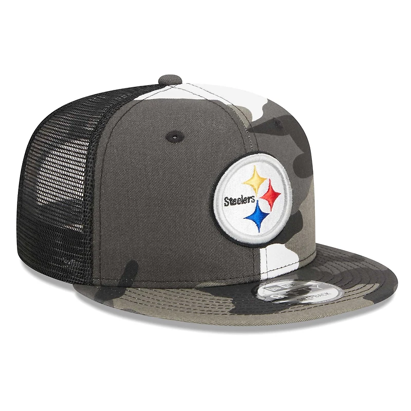 Men's New Era Camo Pittsburgh Steelers Dark Trucker 9FIFTY Snapback Hat