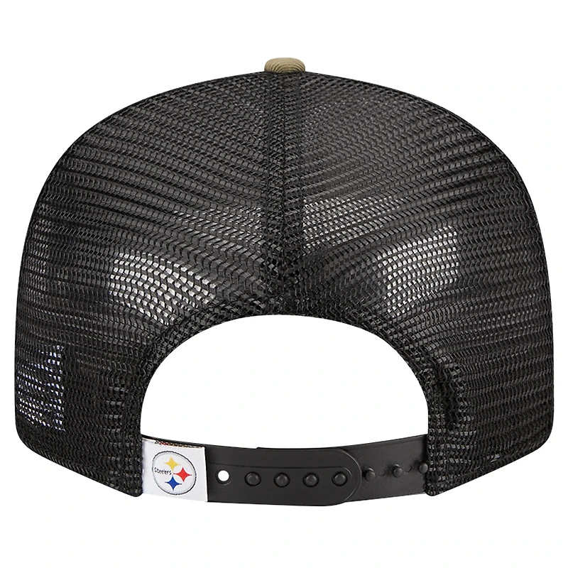 Casquette à visière rabattable 9FIFTY à motif camouflage des Pittsburgh Steelers de New Era pour homme