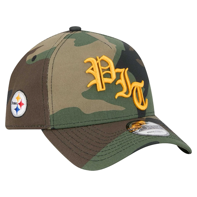 Casquette ajustable A-Frame 9FORTY Mystic Camo des Pittsburgh Steelers de New Era pour homme